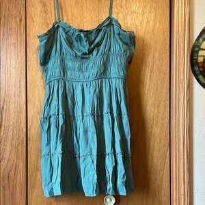 Trixxi Blue Pleated Sundress Sleeveless Mini